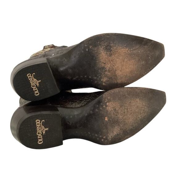 Old Gringo Brown Leather Jeweled Studded Cross Western Cowgirl Boot Size 6 - Picture 10 of 12